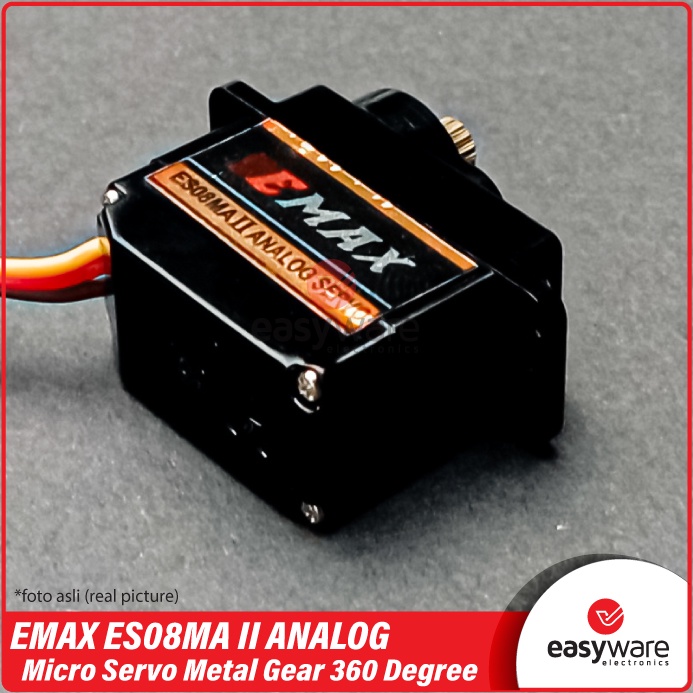 EMAX ES08MA Micro Servo Metal Steering Gear Motor 360 Degree