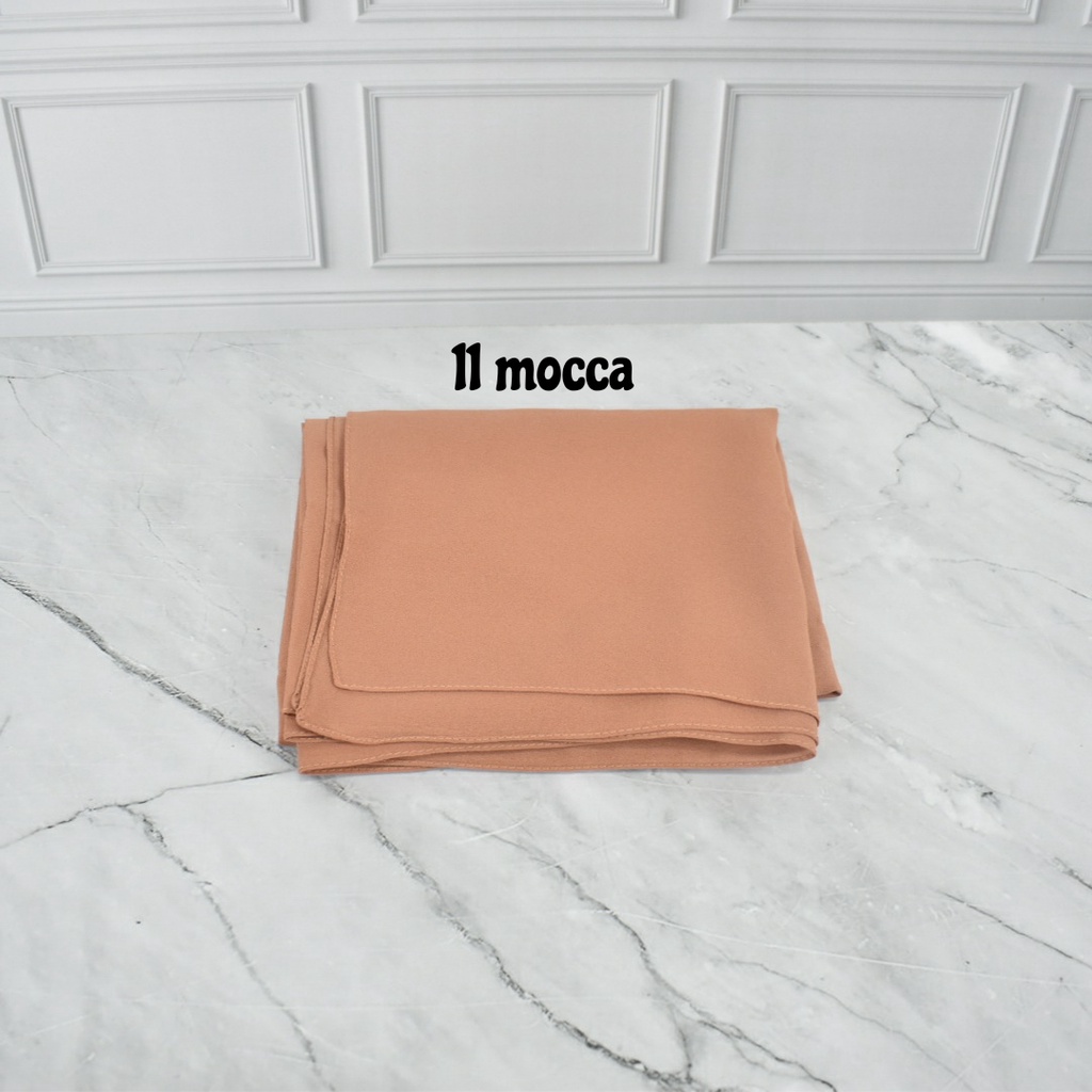 DIAMOND CREPE PASHMINA DIAMOND PREMIUM  JILBAB PASHMINA POLOS KERUDUNG PASHMINA DAIMOND WARNA 1-11 mocca