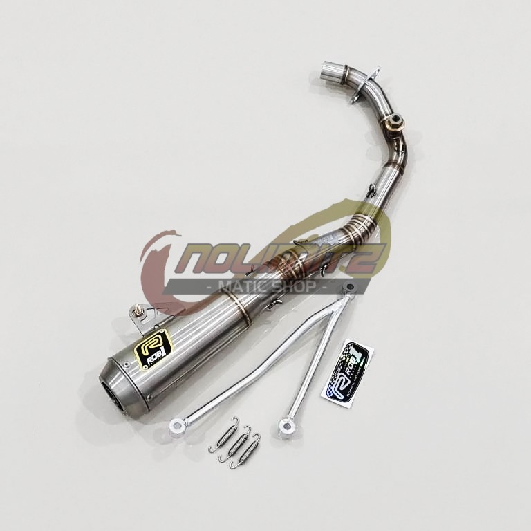 Knalpot Standar Racing ROB1 GP17 Stainless DB Killer Vespa Sprint