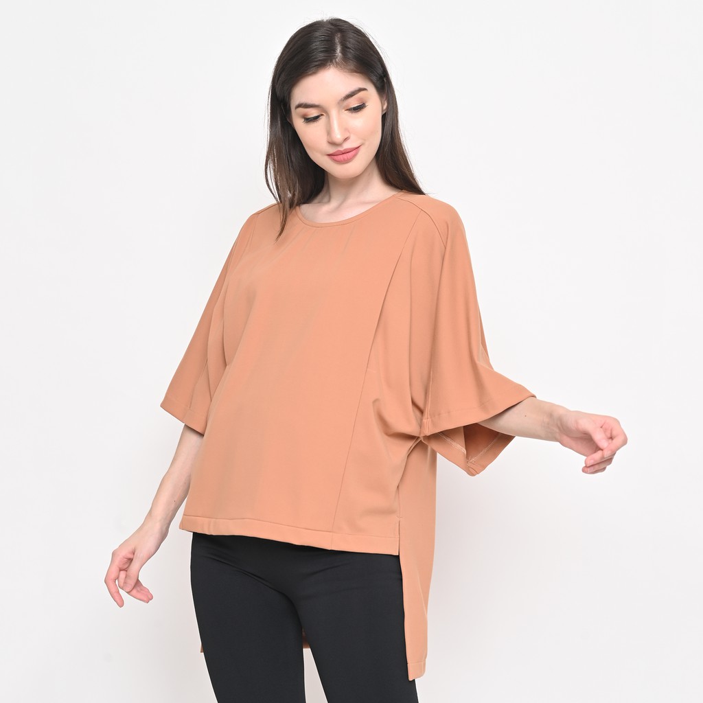 

MONOMOM Amber Top - Baju Menyusui Nursing Wear Stylish Premium, Baju busui earth tone