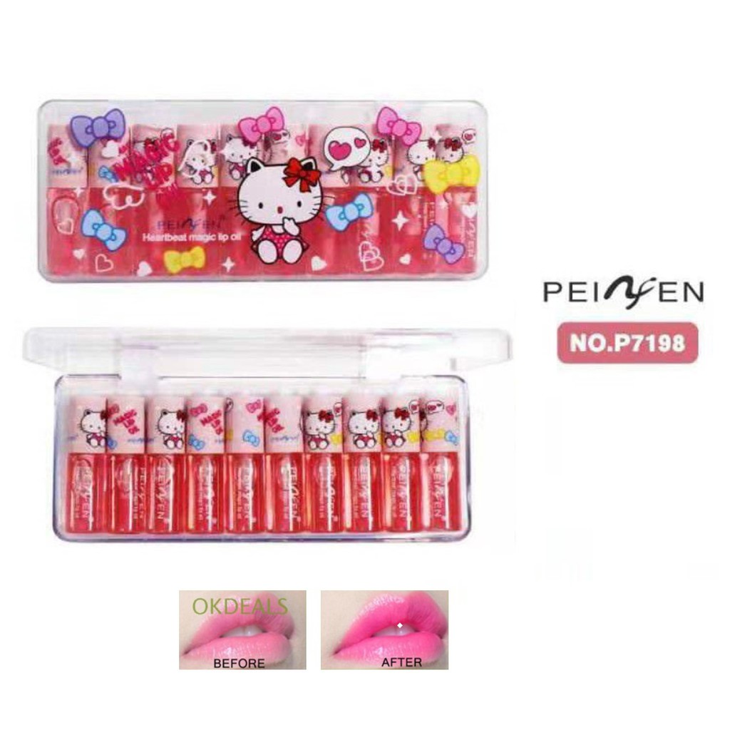 Lipgloss HELLO KITTY Magic Pink PEIYEN Lip Oil HK Lipgloss Bening Lip Tint Korea / Lip Gloss Tahan Lama Anti Air / Liptint Lipbalm Lipstick Lip Balm Pelembab Bibir Pink Alami Pelembab Bibir Kering Pecah