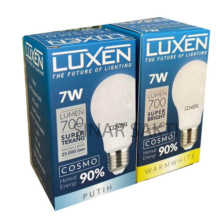 Luxen Lampu Led Bulb 7w 7 Watt 7 W 7Watt 7W Lampu Garansi 1 Tahun