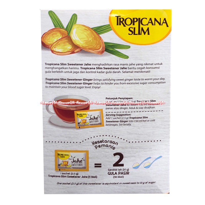 Tropicana Slim Jahe Sweetener 50sachet Pemanis Gula Jahe Untuk Diabet Diabetes Rendah Lemak KaloriTS Sweet tener