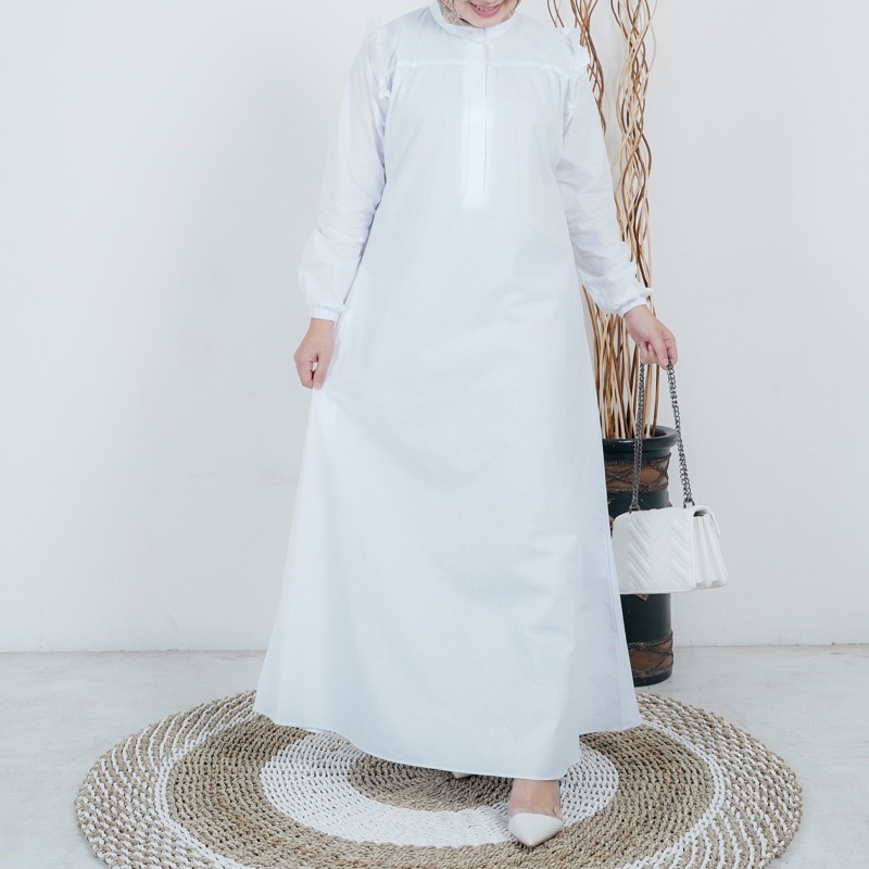 Maryam Dress Poplin Warna Putih
