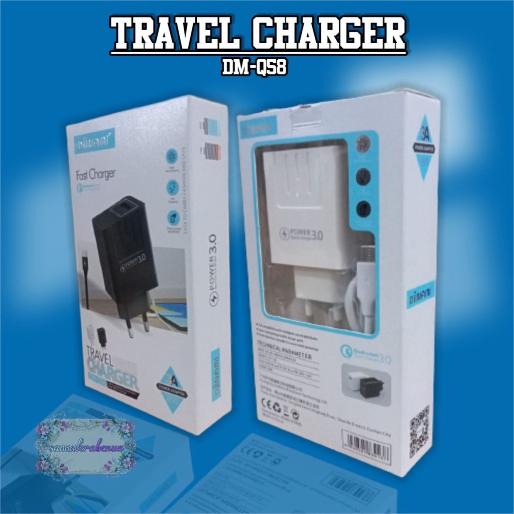 Q58  Charger DIINAMI Power 3A 18W Quick Charging TIPE C USB Fast Charging Port Smart Protection Garansi Resmi 1 Tahun SB3135