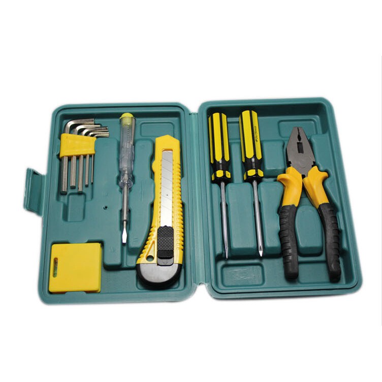 Set Repairing Tool Kit Box Tang Obeng Kunci L Cutter Alat Pertukangan