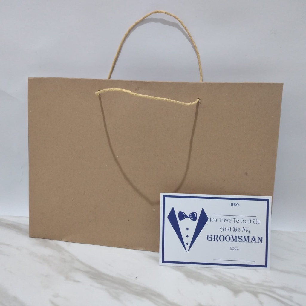 

(Ready Stock) Paperbag Large Kraft With Card Groomsman 2