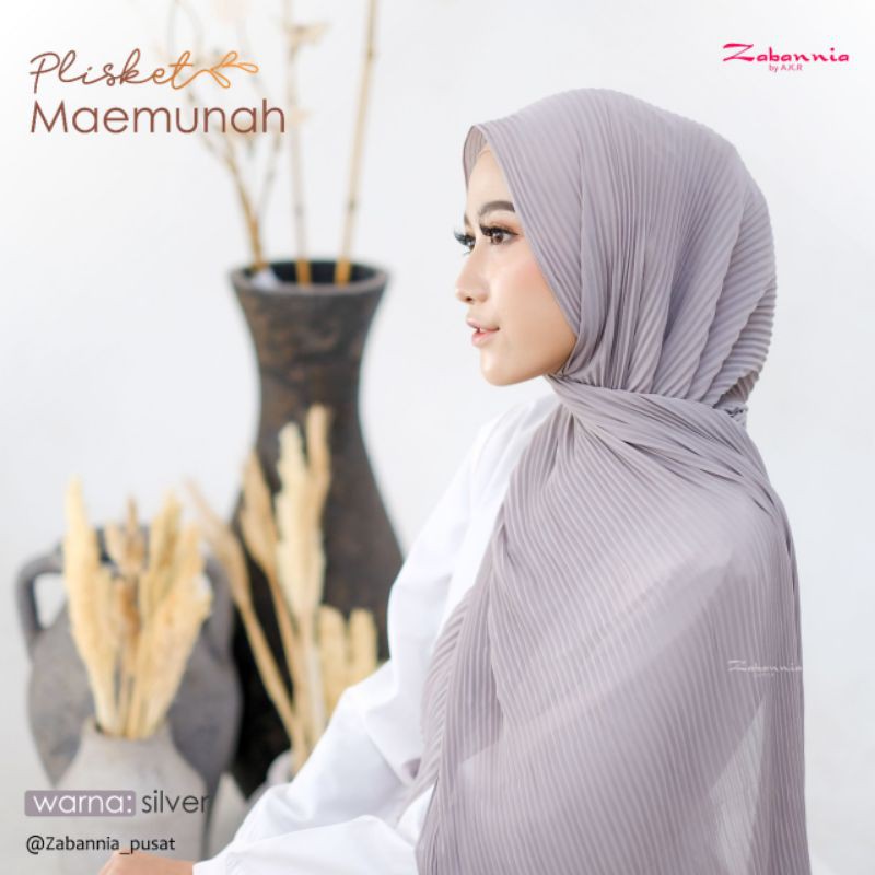 Pashmina Plisket Maemunah by Zabannia Hijab (Pree Order)