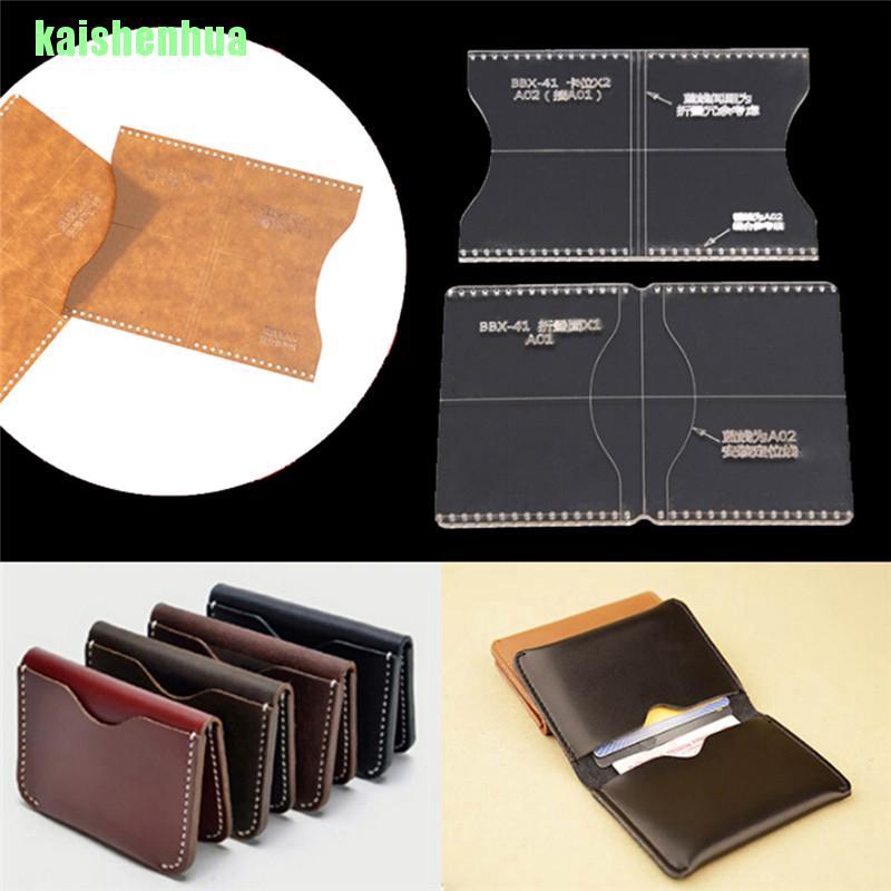 Ks 2pcs Acrylic Clear Craft Pattern Template Tool For Leather Wallet Bag Craft Shopee Indonesia