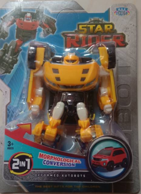 MC 3492 ROBOT STAR RIDER mainan mobil berubah jadi robot morphological conversion deformed autobots