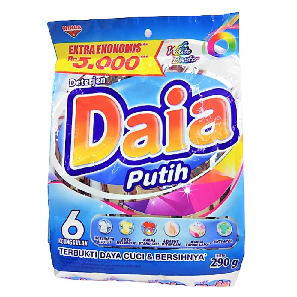 DAIA Detergen 290gr ORIGINAL Daia Putih Violet Pink DAIA Detergen 290gr ORIGINAL Daia Putih Violet Pink