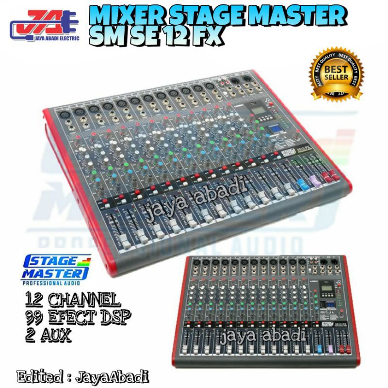 MIXER 12 CHANNEL STAGE MASTER SM SE 12FX