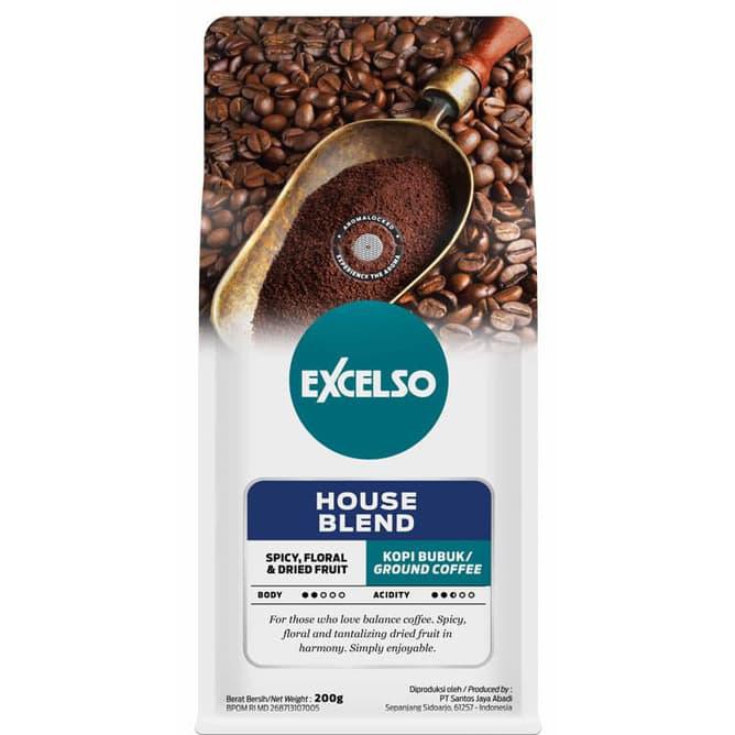 

9Dbf Excelso House Blend Coffee 200 Gram - Ground / Bubuk Kgl3