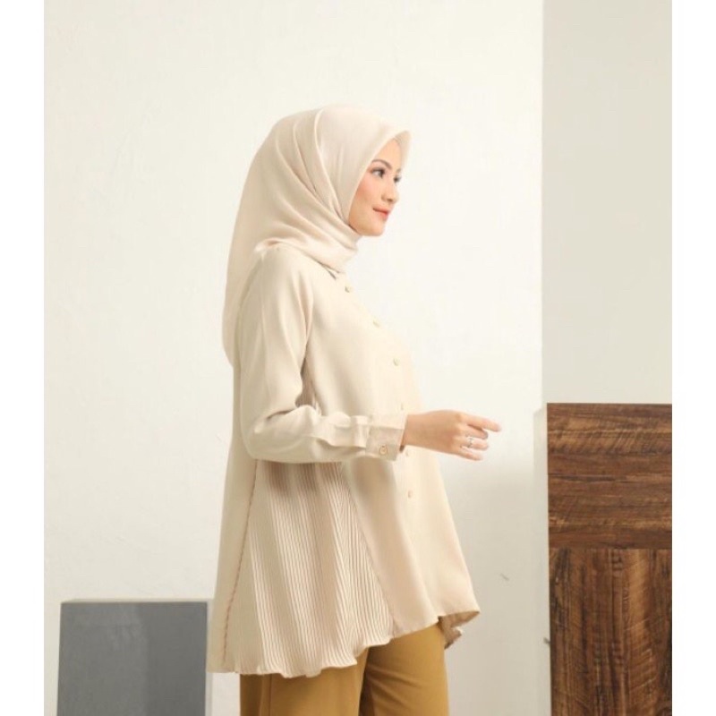 SOPHIA BLOUSE BY HEAVEN LIGHT - WHEAT size XL