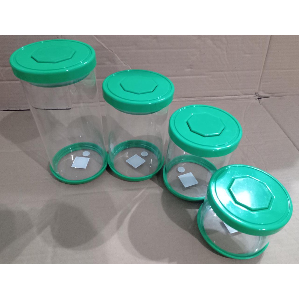 TOPLES KACA SET KUE /MAKANAN GLASS JAR AGE LOCK LGJ401