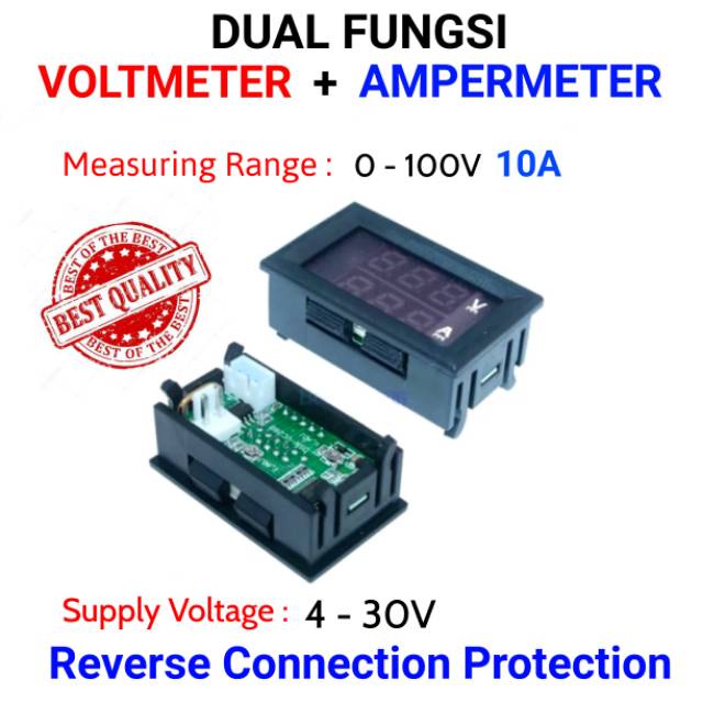 DIGITAL VOLT METER AMPERE METER ALAT UKUR VOLT METER AMPER METER