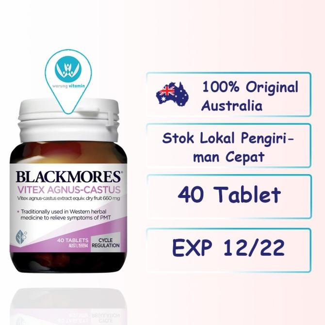 Blackmores Vitex Agnus Castus 40 Tablet Lancar Menstruasi Asli