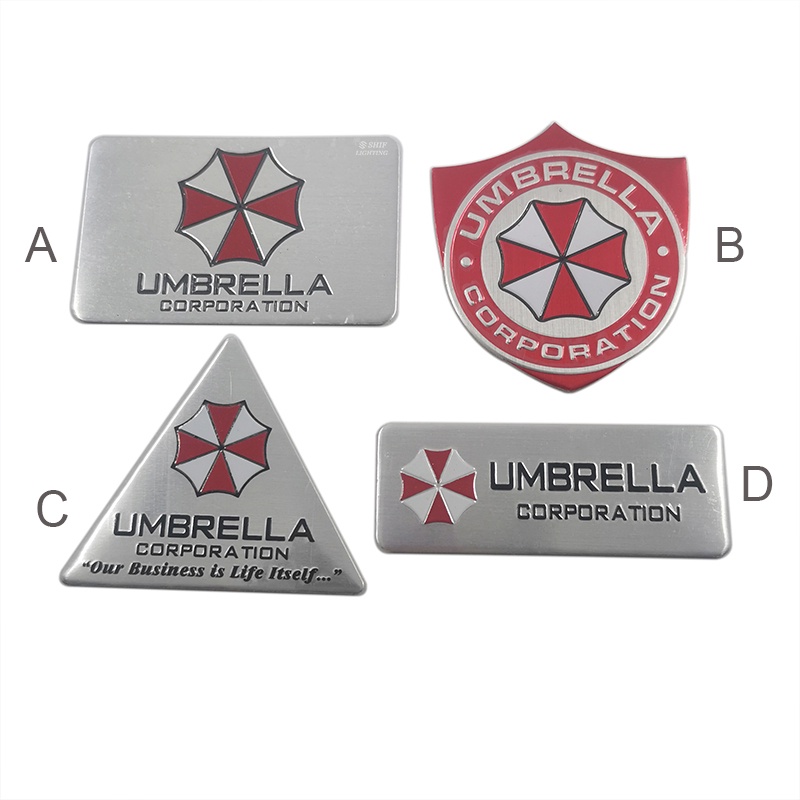 1pc Stiker Emblem Logo UMBRELLA CORPORATION Bahan Aluminum Untuk Dekorasi Mobil