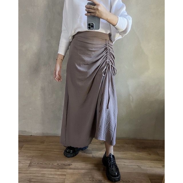 ZAYA skirt premium edisi korean style rok serut bahan airflow crincle premium rayon