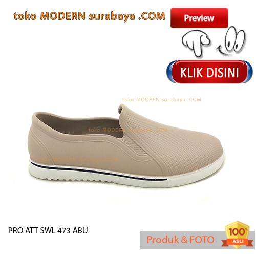 PRO ATT SWL 473 ABU MUDA Sepatu Wanita Sepatu Slip On Karet