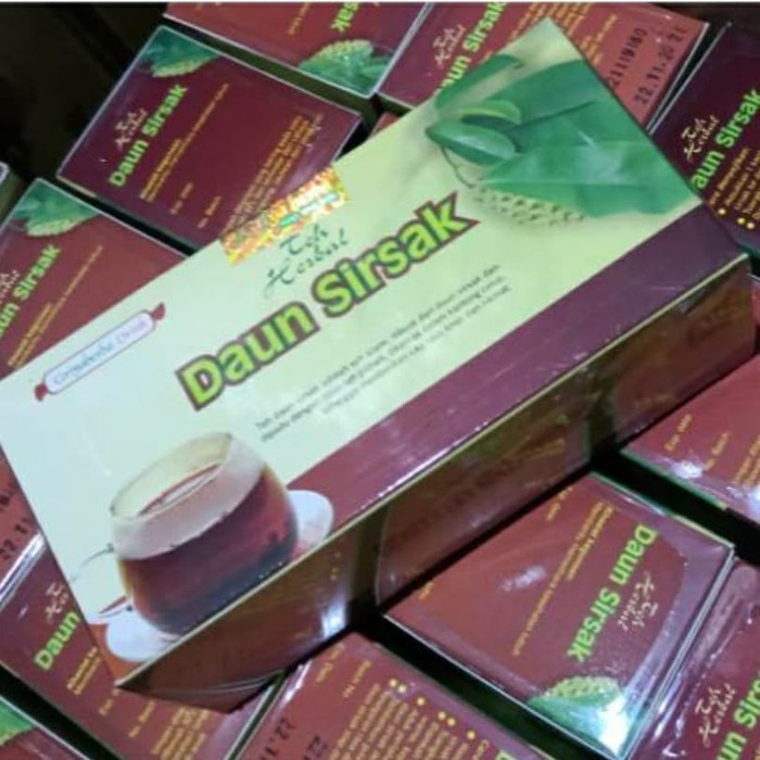 Teh Celup herbal Daun Sirsak membantu mengobati darah tinggi Halal Mui BPOM Resmi