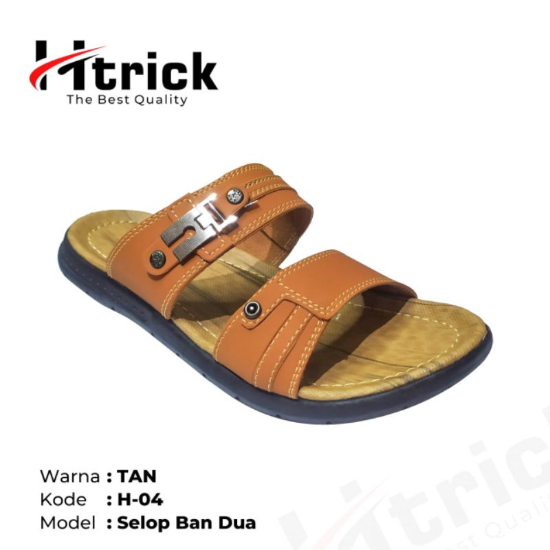 sendal pria dewasa Original H-trick H-02 model selop Ban dua / Sandal kulit pria / sendal pria kasual