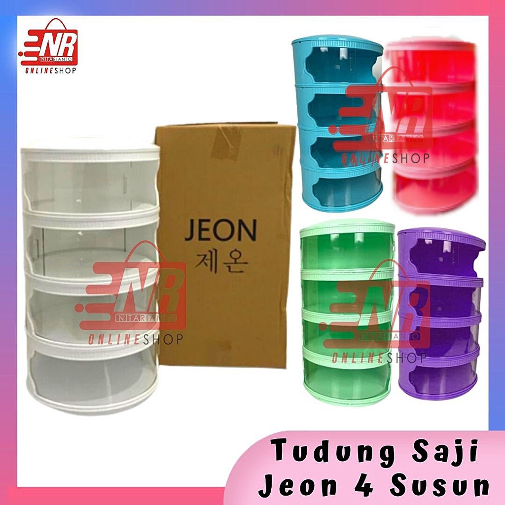 Tudung Saji 4 Susun Jeon / Tudung Saji Makanan / Tudung Saji Jeon / Tudung Saji Jeon 4 Susun/ Tudung Saji Warna