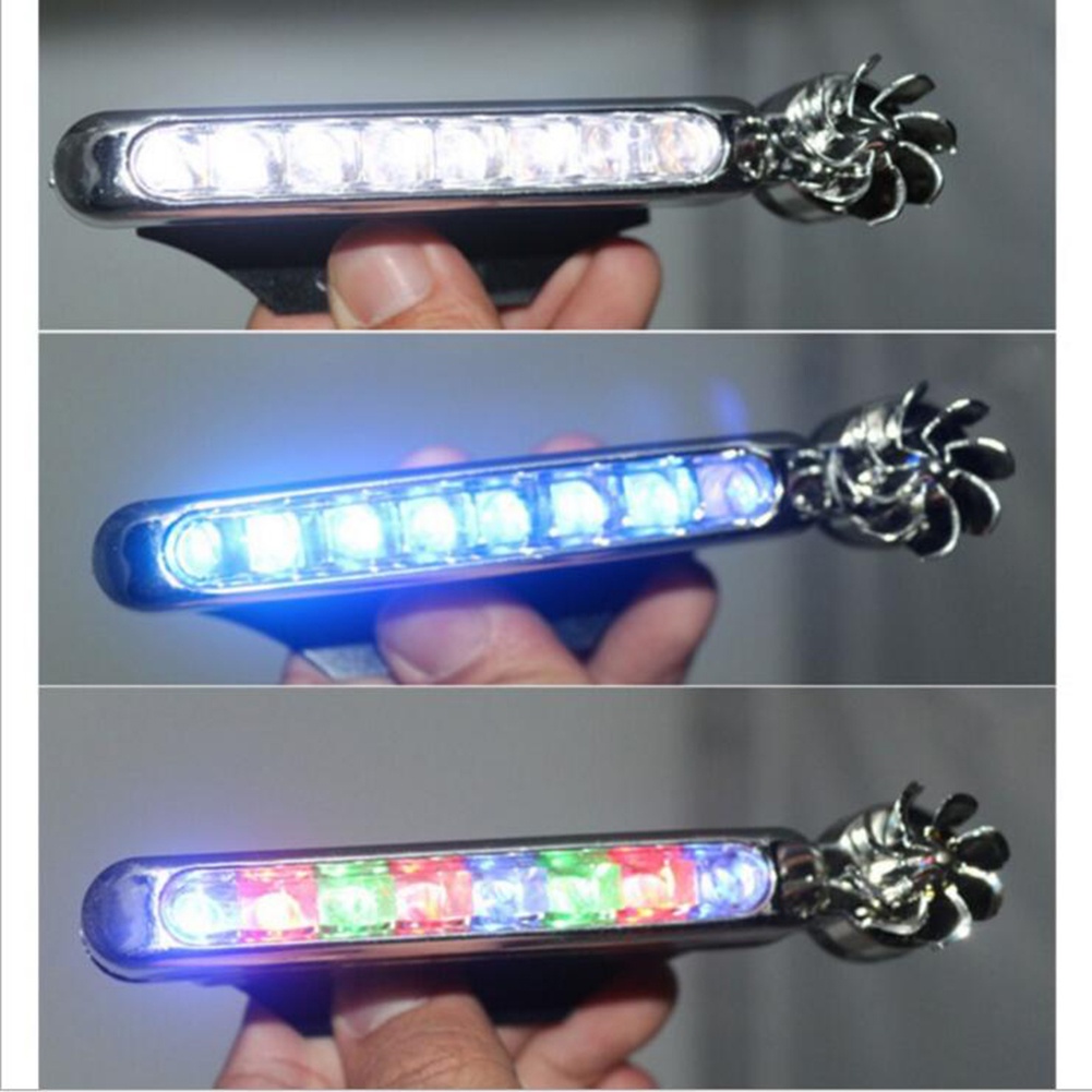 1pc Lampu Drl 8-led Tenaga Angin Untuk Mobil