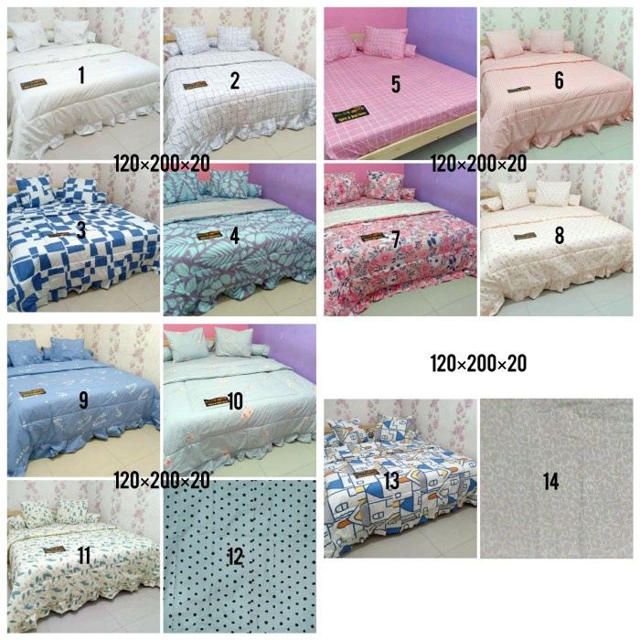 Sprei perca my love ukuran 120x200 single size kasur no 3