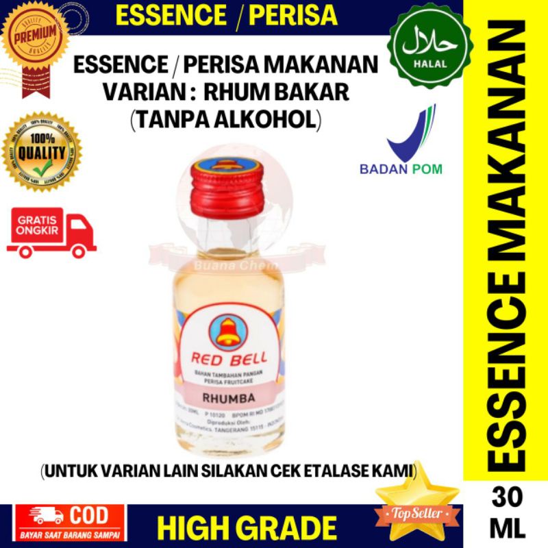 Jual Perisa Makanan Rhum Bakar Red Bell 30ML HALAL / Rhum Essence Red
