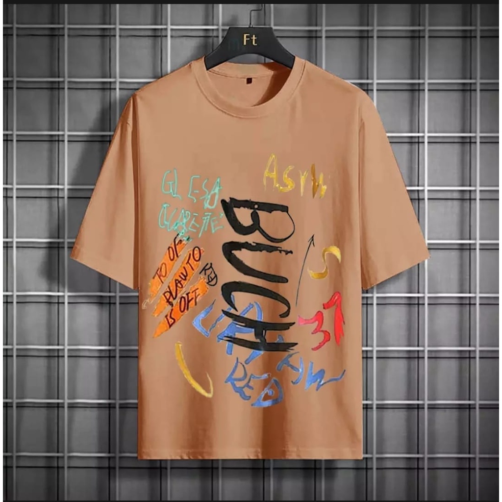 KIYOWO-Baju Atasan Fashion Kaos Distro Buch Lengan Pendek Pria