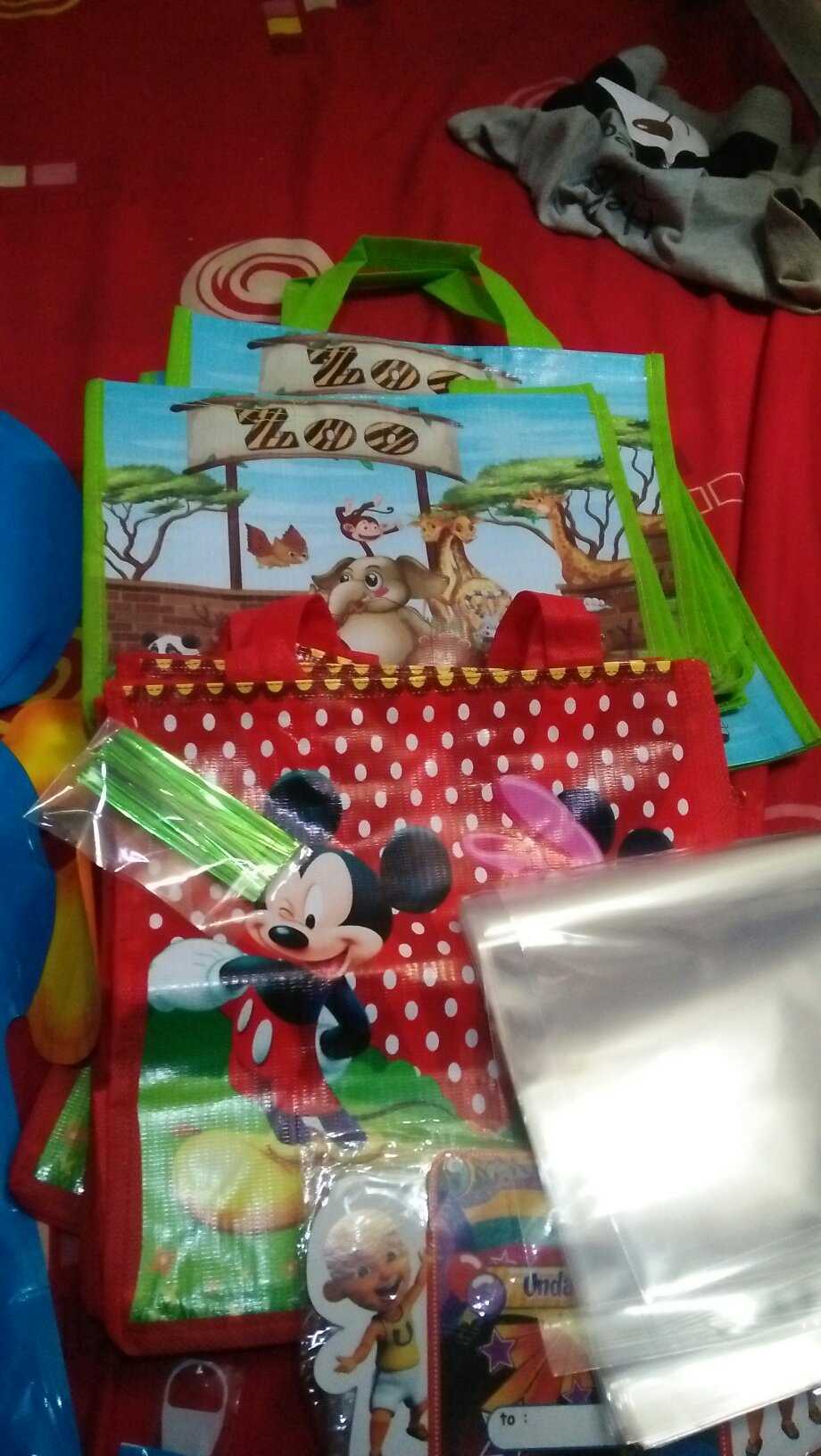 Tas Ultah Anak Tenteng Vinil Untuk Kotak Bento Besar