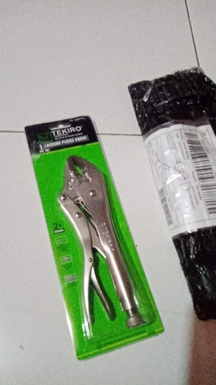 Tang Buaya Bengkok Tekiro 10 / Locking Grip Pliers Curved / Tang Bais Tekiro Curved
