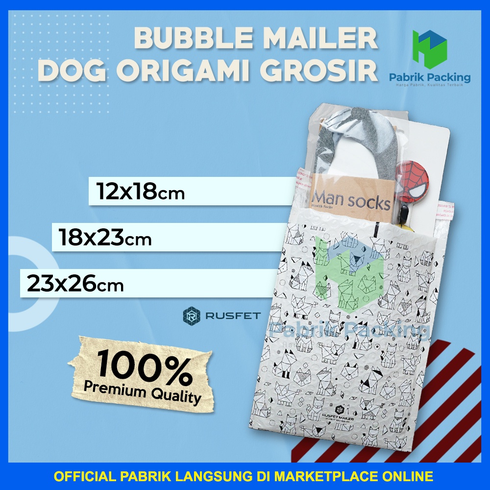 

AMPLOP BUBBLE MURAH|BUBBLE MAILER DOG ORIGAMI|BUBBLE PACKING PREMIUM