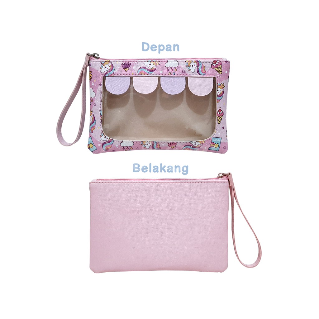 Shifra Tas Tote Bag Wanita Mika Karakter Unicorn Dino Bear Set Pouch Bonus Dompet