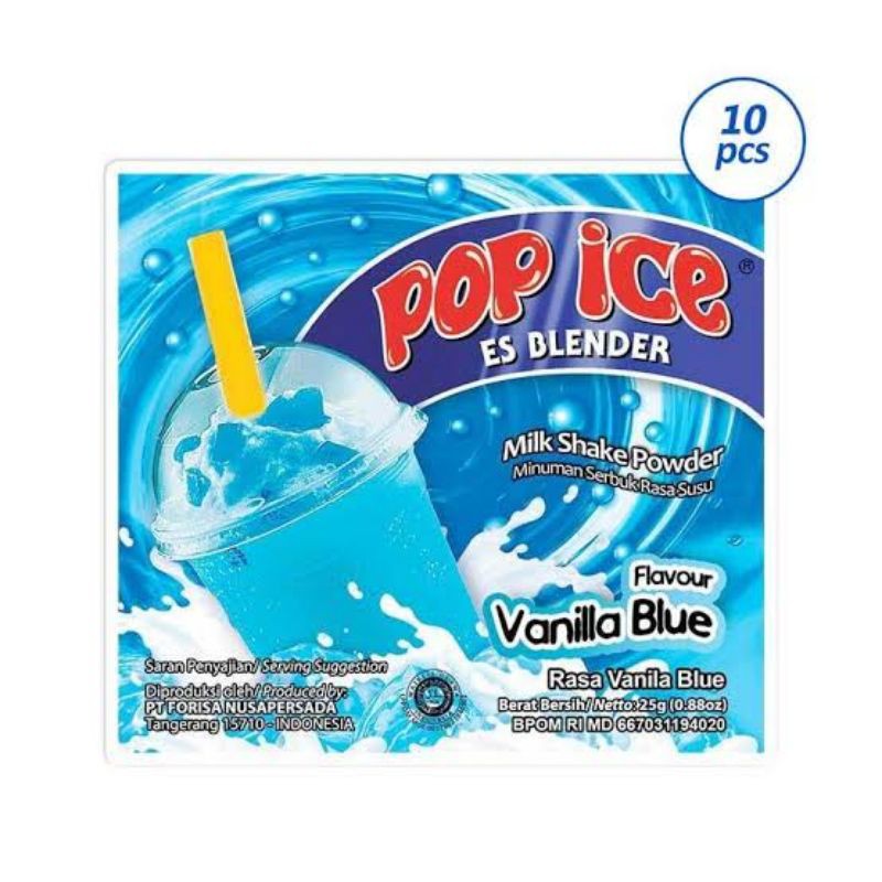 

Pop ice vanilla blue per 10 pcs.