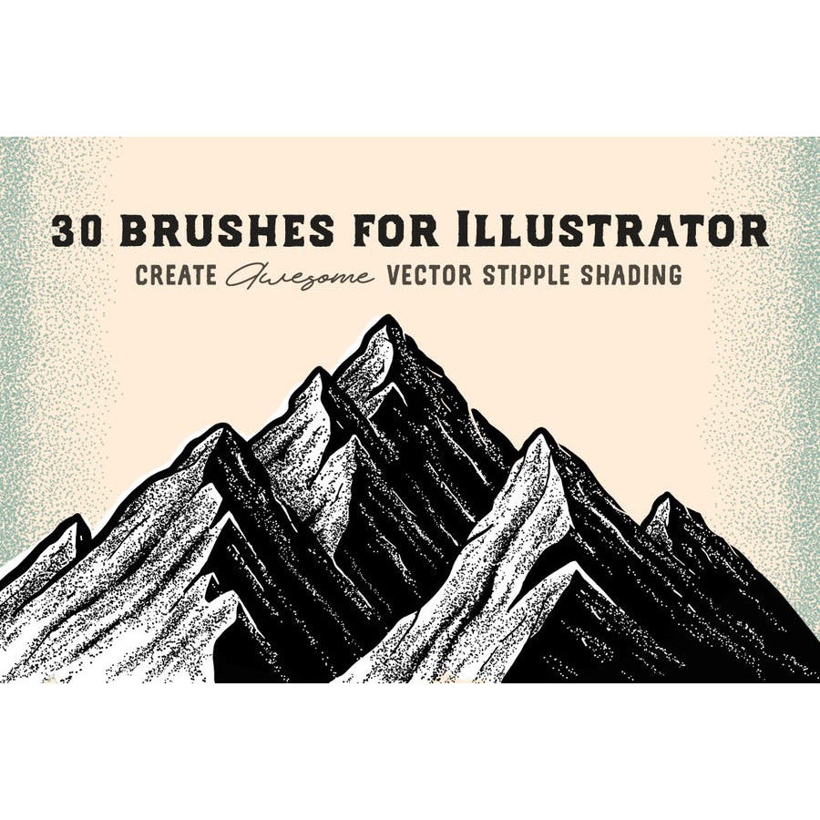 Stipple Brush Set  - Photoshop And - Illustrator