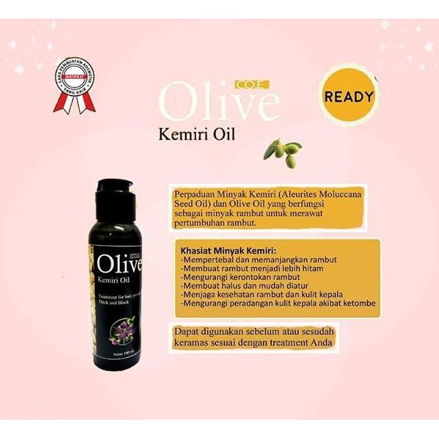 [ORI] SYB OLIVE OIL Minyak Kemiri 100ml Solusi Rambut Rontok AMPUH Menguatkan Menyuburkan Rambut