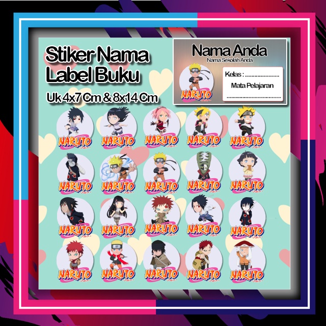 

Stiker naruto sasuke kakasi gara boruto animasi anime kartun Karakter Lucu Custom Lebel Nama cromo murah 20 Varian berbeda Octane Pelajaran sekolah No 14