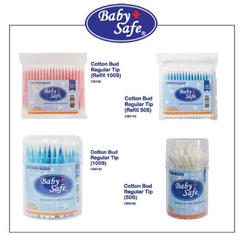 Baby Safe Cotton Buds Regular Refill, Pot, CB9128, CB9135, CB9130, CB9126