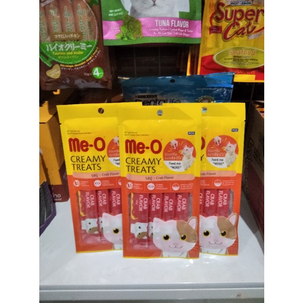 Meo Liquid Snack Kucing isi 4pcs (Crab Flavor)
