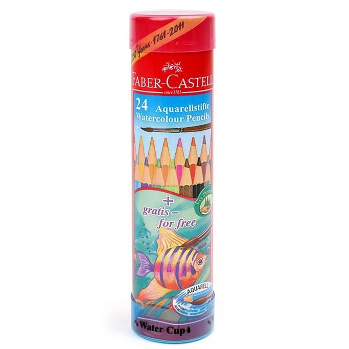 

Faber-Castell Watercolor pencils in round tin 24L