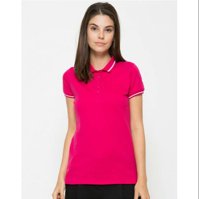 Kaos Cewek Polo Nevada Pink Fuschia