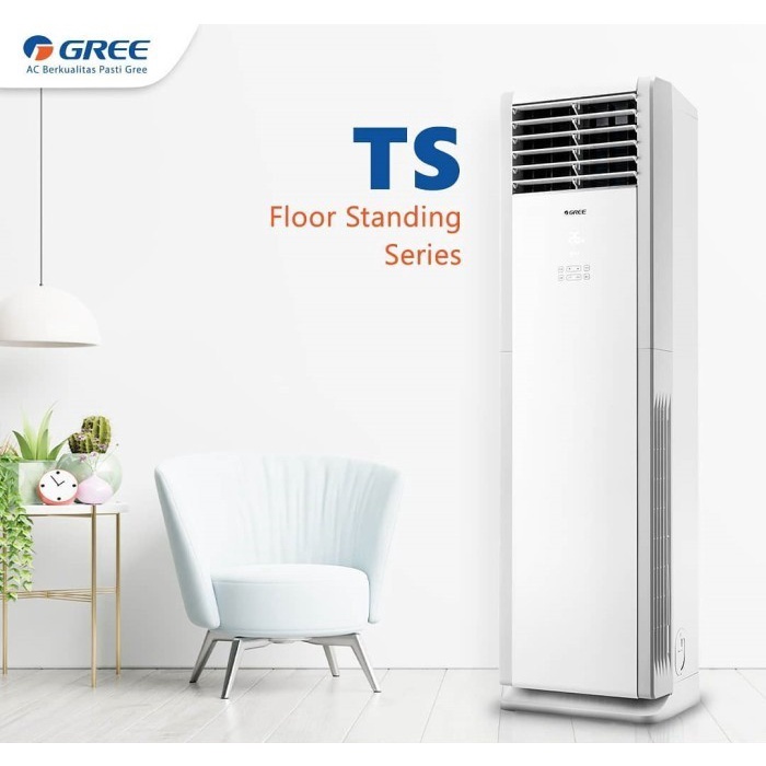 GREE AC Floor Standing 3PK GVC-24TS (S) R32 Wifi Connection 3 Phase