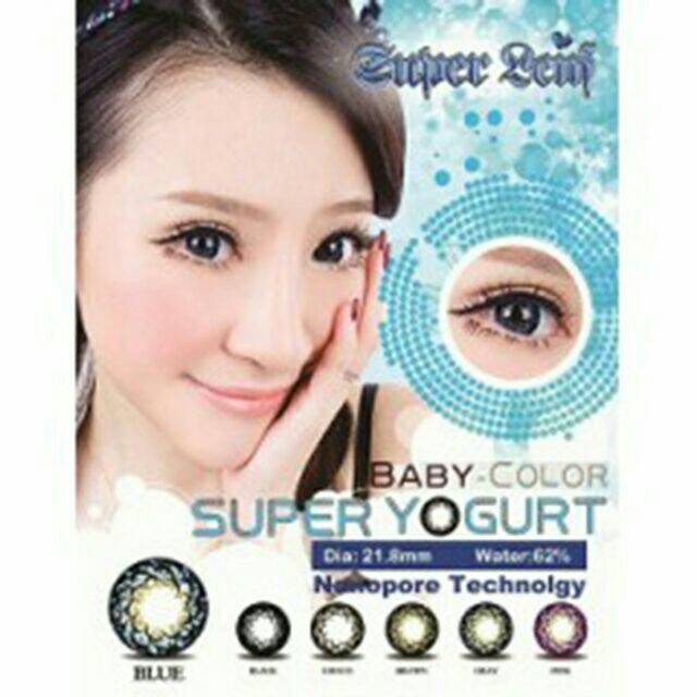 Baby Color Softlens Super Yogurt gray brown choco black blue pink