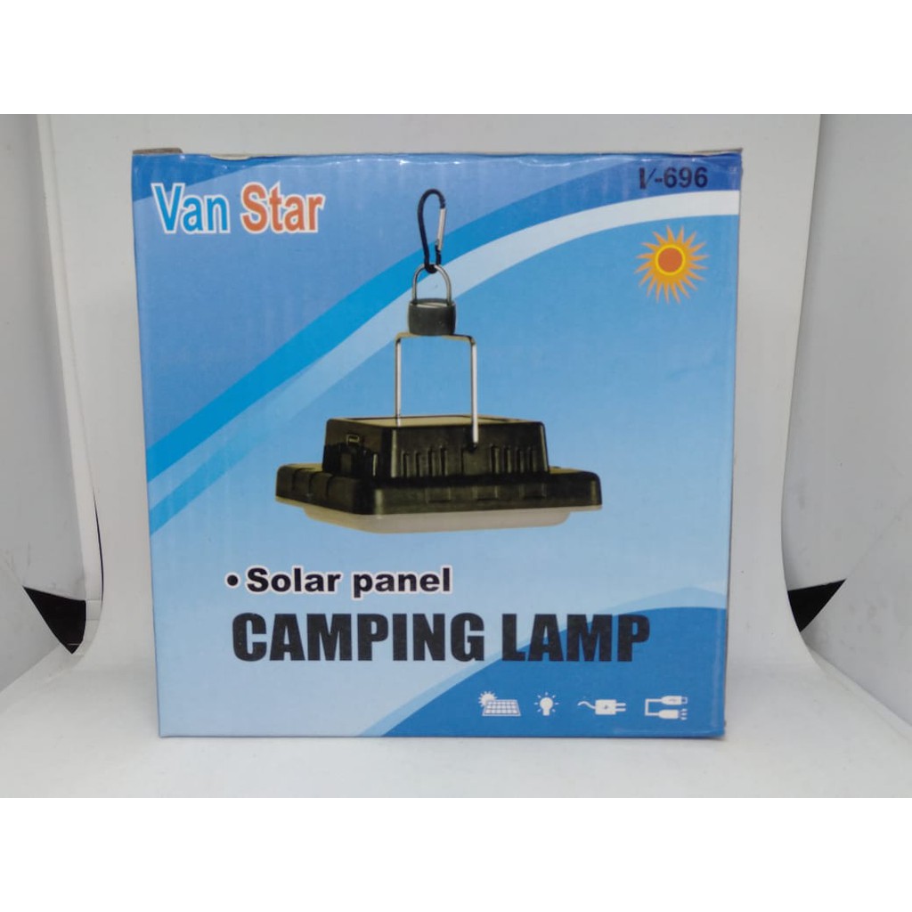 Van Star V-696 Lampu Camping Solar Panel / Lampu Emergency Tenaga Surya