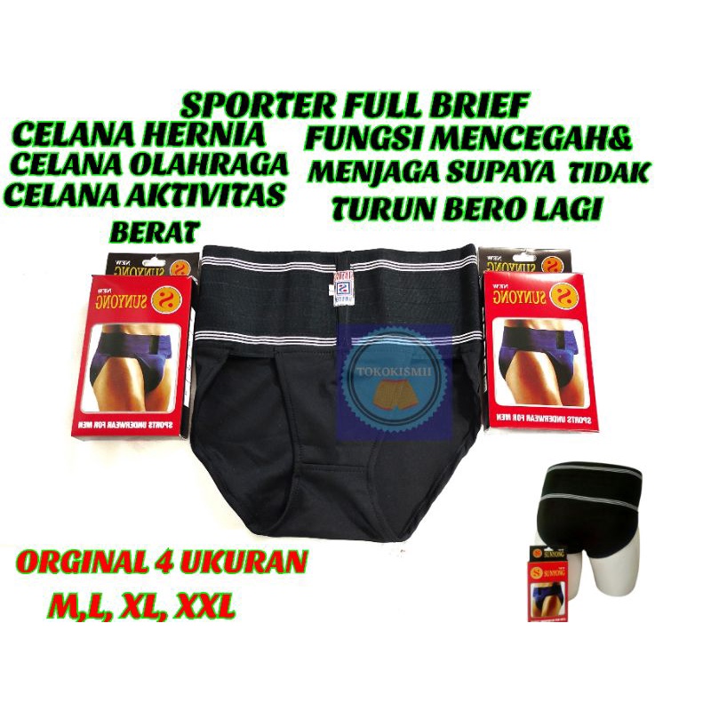 NEW FULL BRIEF SUPPORTER UNTUK PEKERJA BERAT FUNGSI MENCEGAH TURUN BERO/CELANA HERNIA DEWASA/CELANA HERNIA DEWASA/CELANA MULTI FUNGSI