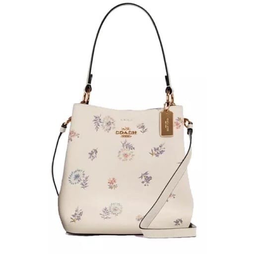 COACH SMALL TOWN BUCKET BAG DANDELION FLORAL PRINT ORIGINAL AUTHENTIC