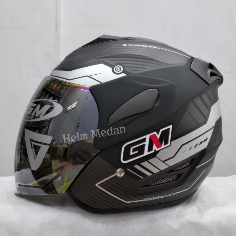 Helm GM Fighter Original Vender Black Silver Doff