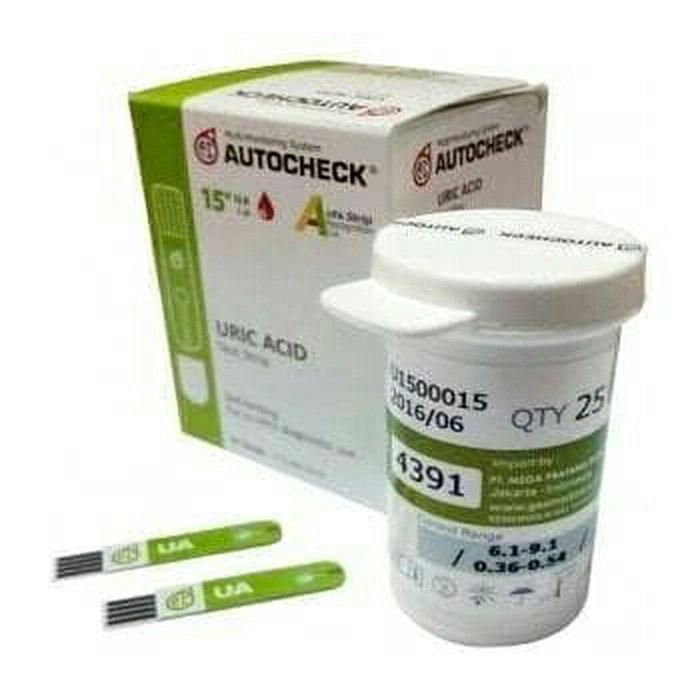 Strip Autocheck Urid Acid / Asam Urat isi 25